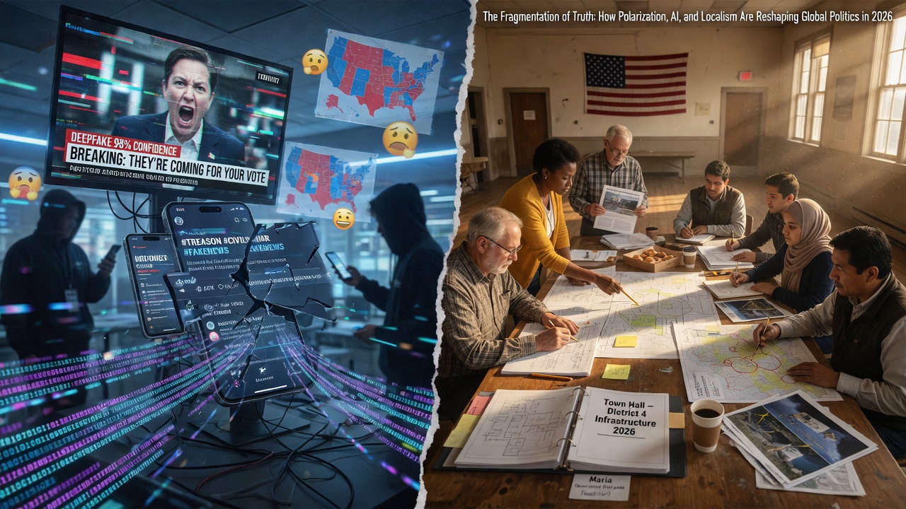 The Fragmentation of Truth: How Polarization, AI, and Localism Are Reshaping Global Politics in 2026